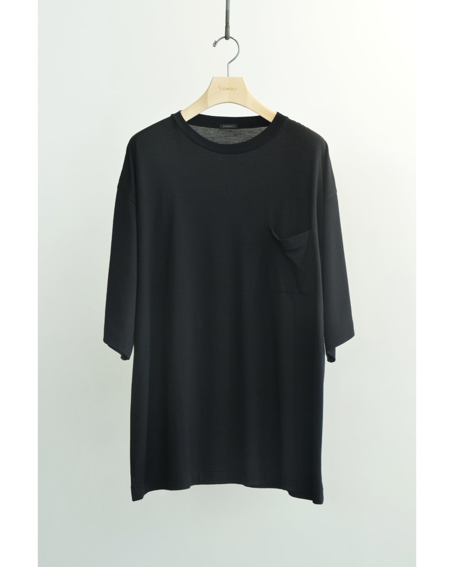 サマーウール 半袖Tシャツ BLACK
