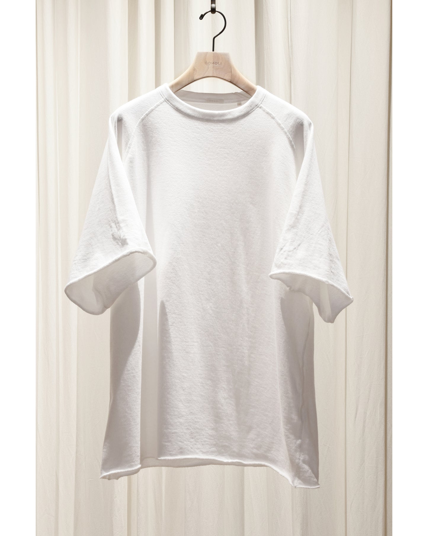 LWコットン裏毛 半袖クルー WHITE