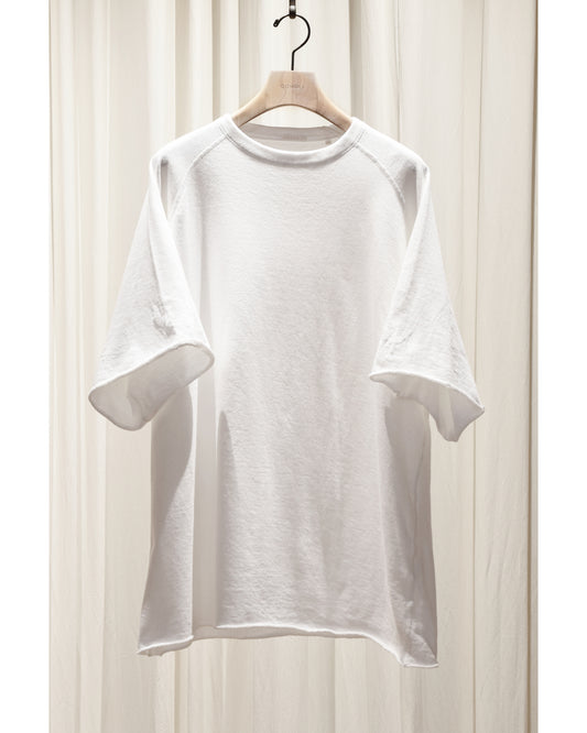 LWコットン裏毛 半袖クルー WHITE