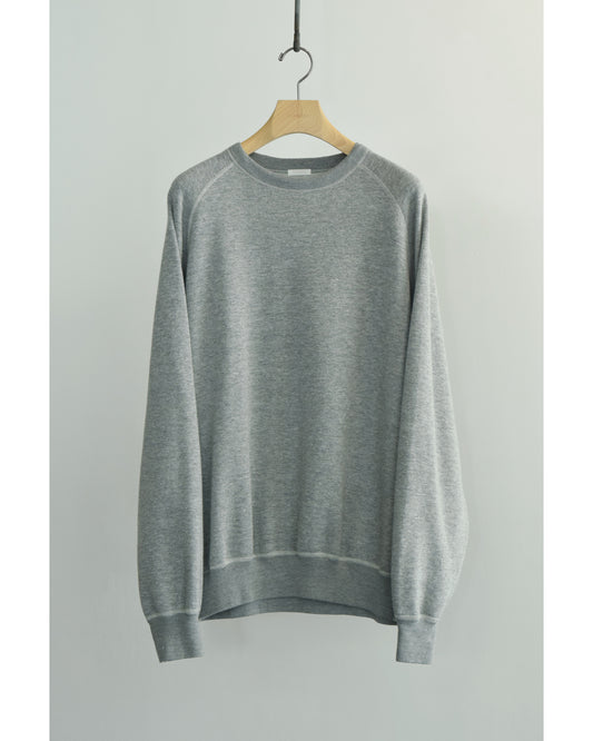 グレー裏毛 クルーネック GRAY
