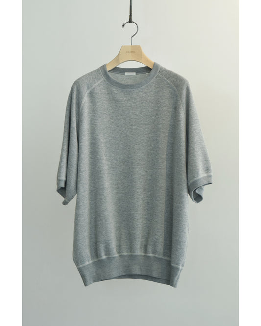 グレー裏毛 半袖クルー GRAY