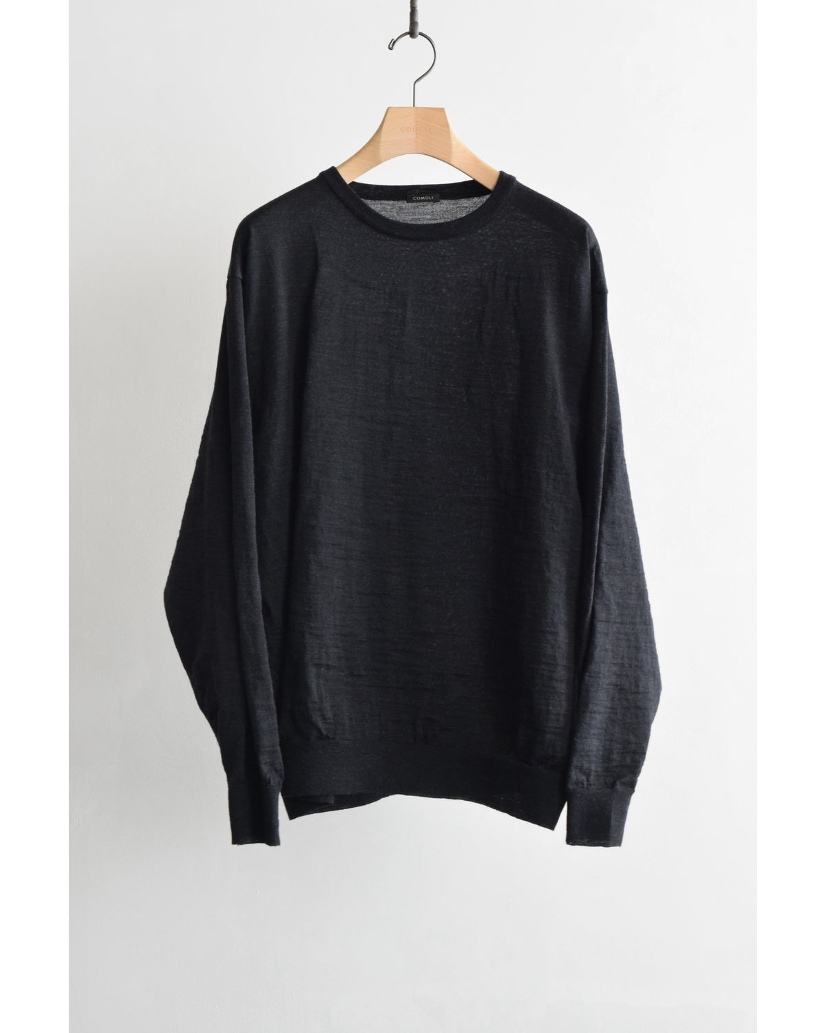 ウール クルーネックニット CHARCOAL