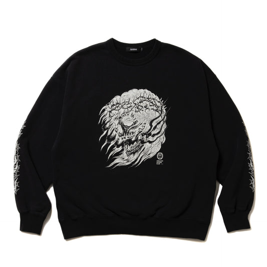 Fade Wash Crewneck Sweatshirt (Skull Jesus)