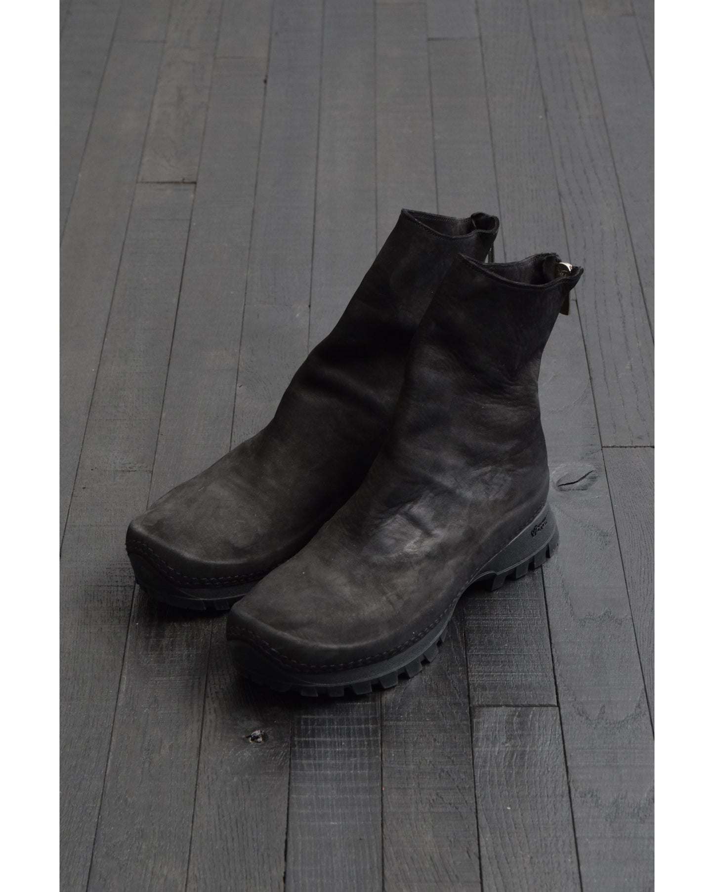 GUIDI別注 VS バックジップブーツ BLACK