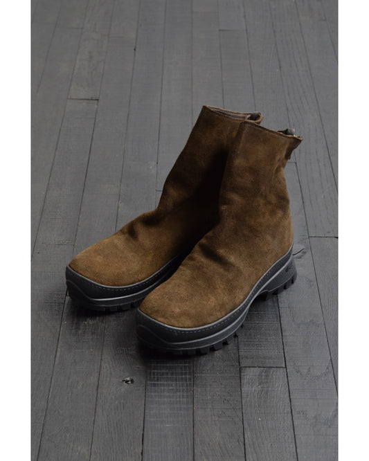 GUIDI別注 VS バックジップブーツ BROWN
