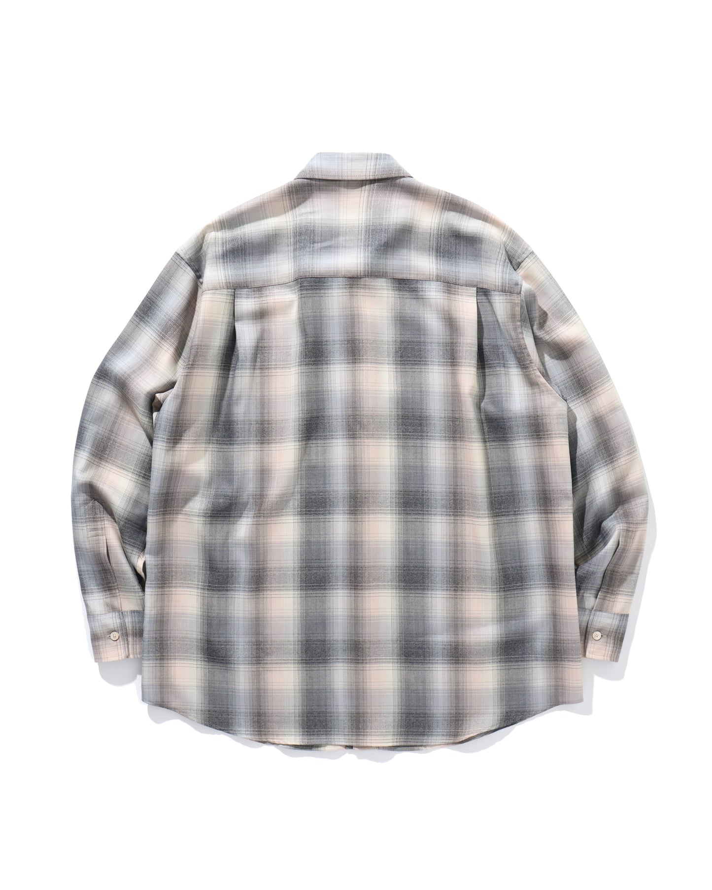 SUPER LIGHT WOOL CHECK SHIRT BEIGE BLUE CHECK