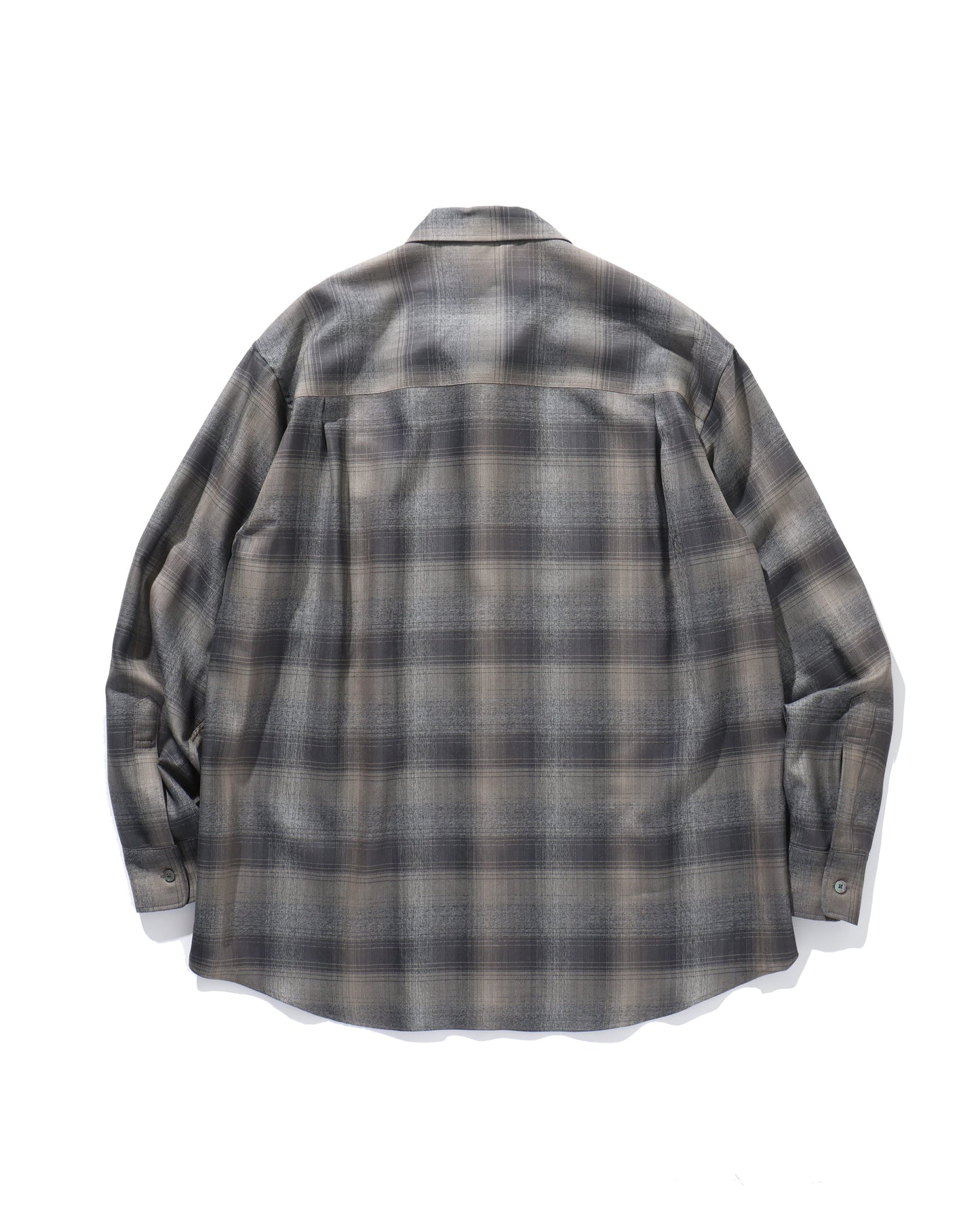 SUPER LIGHT WOOL CHECK SHIRT CHARCOAL GRAY CHECK