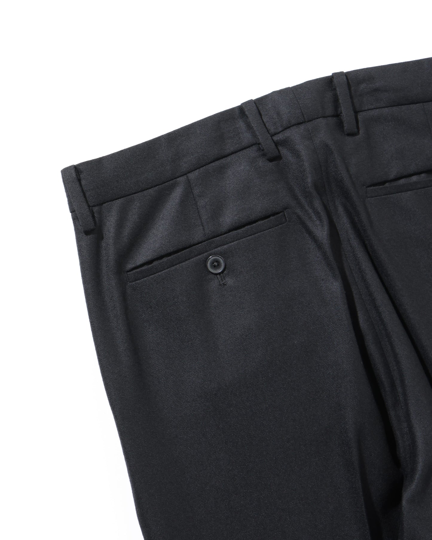 SUPER LIGHT WOOL SLACKS BLACK