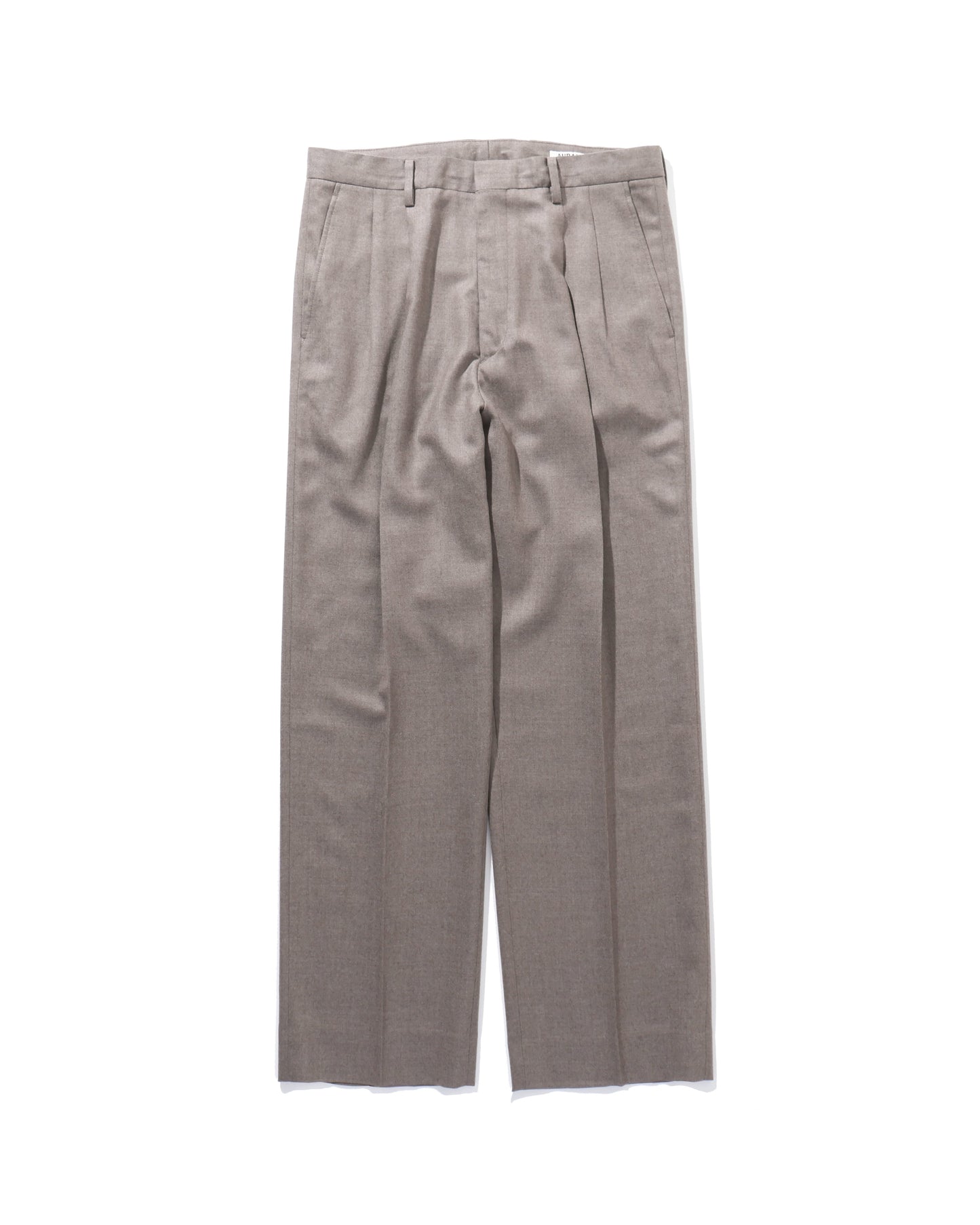 SUPER LIGHT WOOL SLACKS TOP BROWN