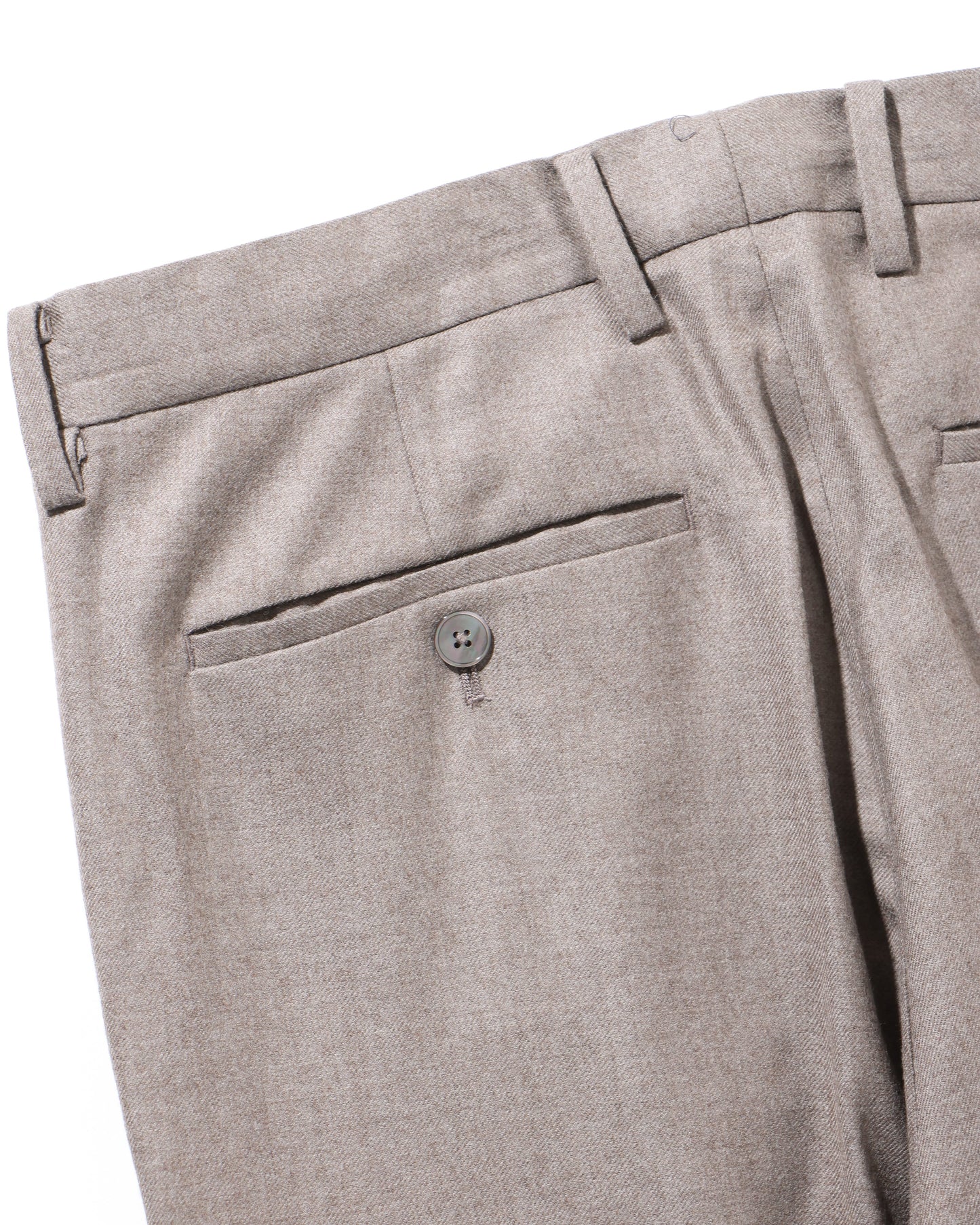 SUPER LIGHT WOOL SLACKS TOP BROWN