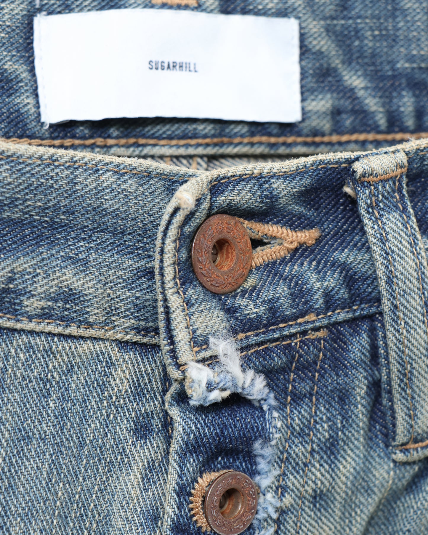 DAMAGED MODERN DENIM PANTS WIDE CUT