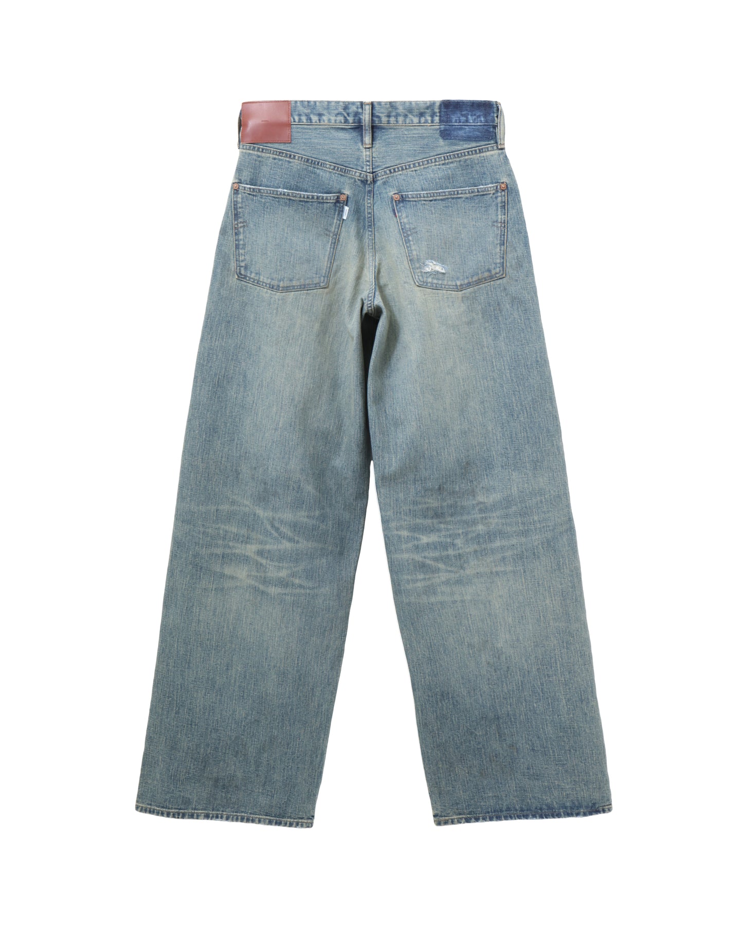 DAMAGED MODERN DENIM PANTS WIDE CUT