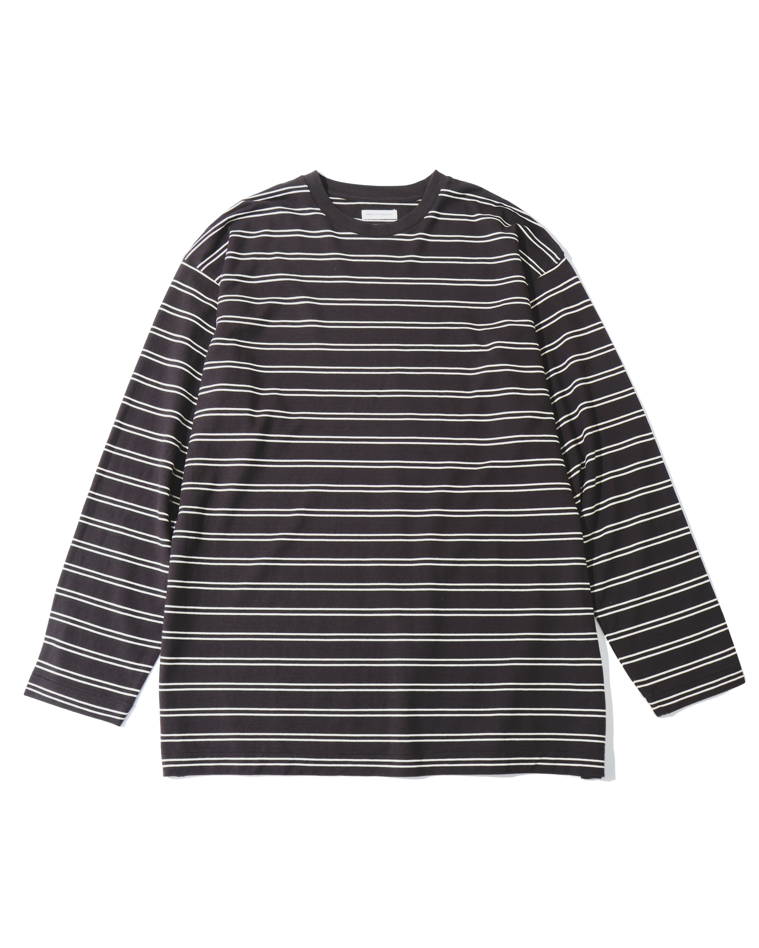 Hard Twisted Stripe Jersey L/S Tee BROWN WIDE STRIPE – TIME AFTER TIME