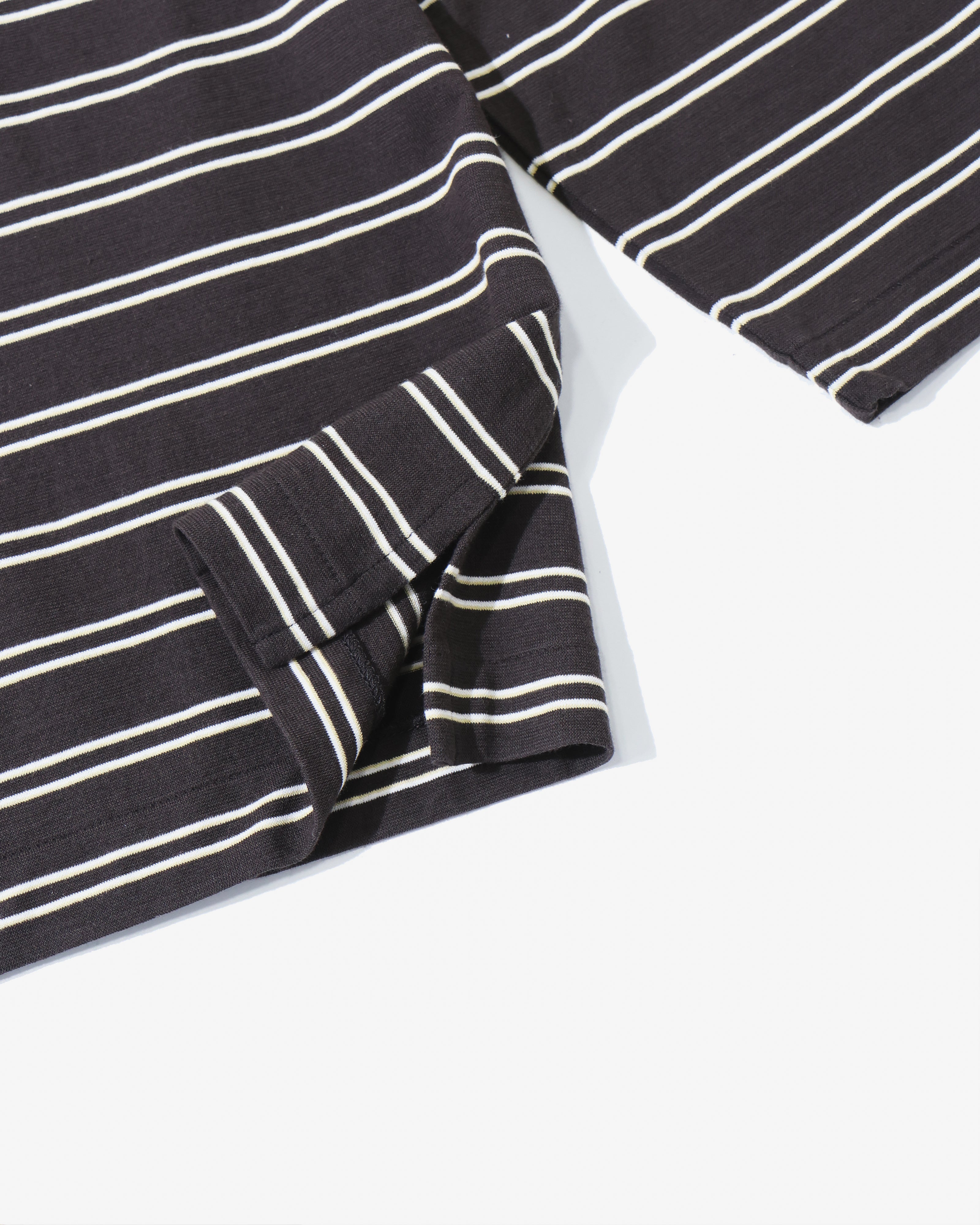 Hard Twisted Stripe Jersey L/S Tee BROWN WIDE STRIPE – TIME AFTER TIME