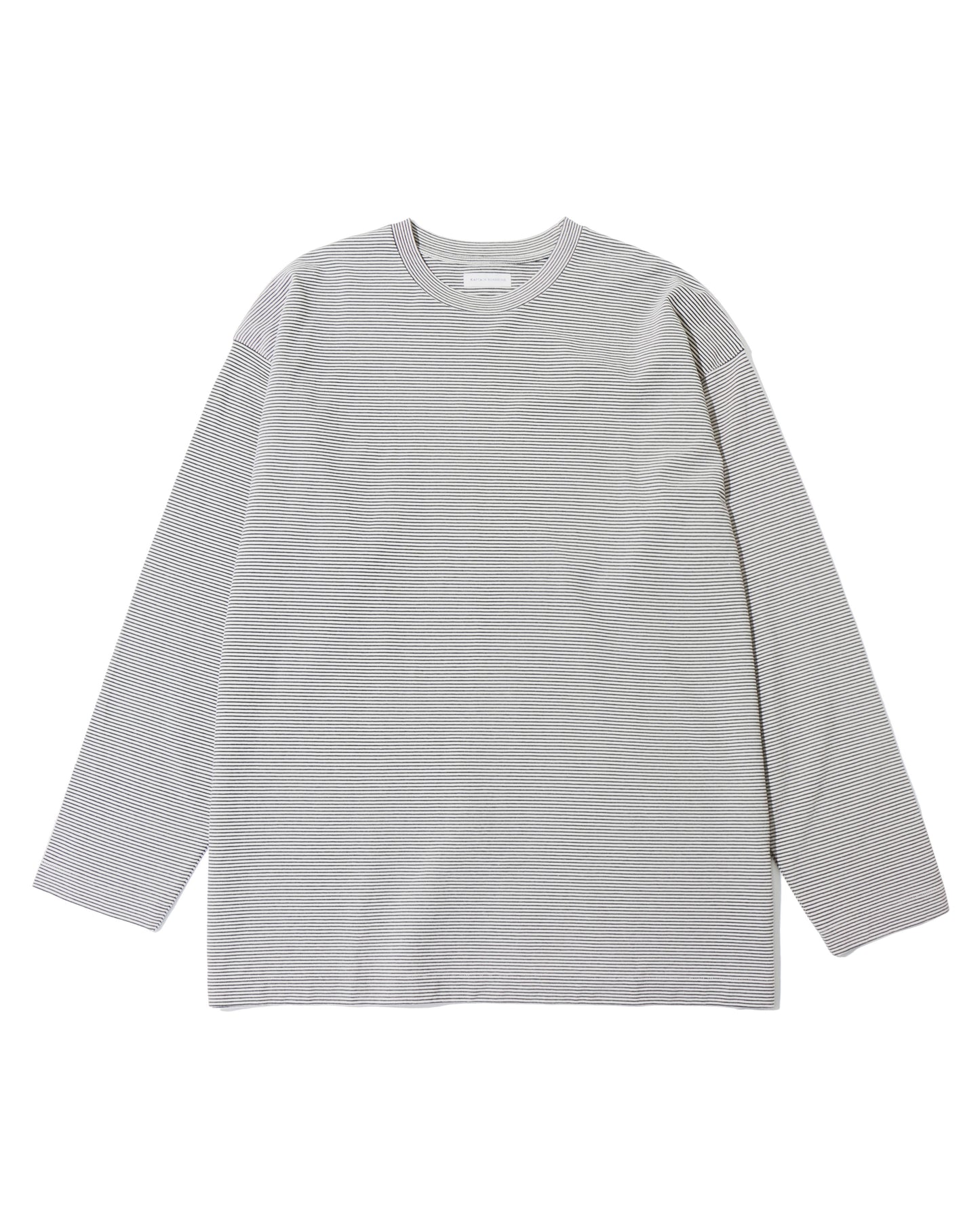 Hard Twisted Stripe Jersey L/S Tee BLACK PIN STRIPE