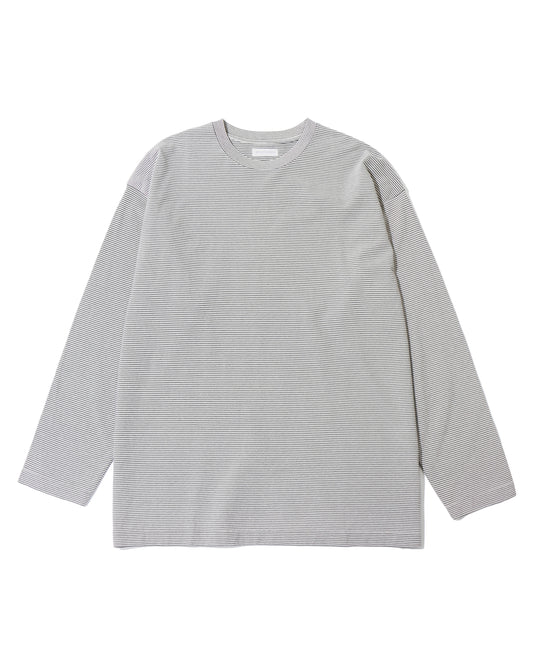 Hard Twisted Stripe Jersey L/S Tee BLACK PIN STRIPE