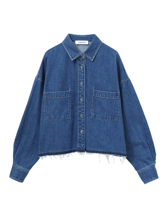 AUTHENTIC DENIM CROPPED SHIRT