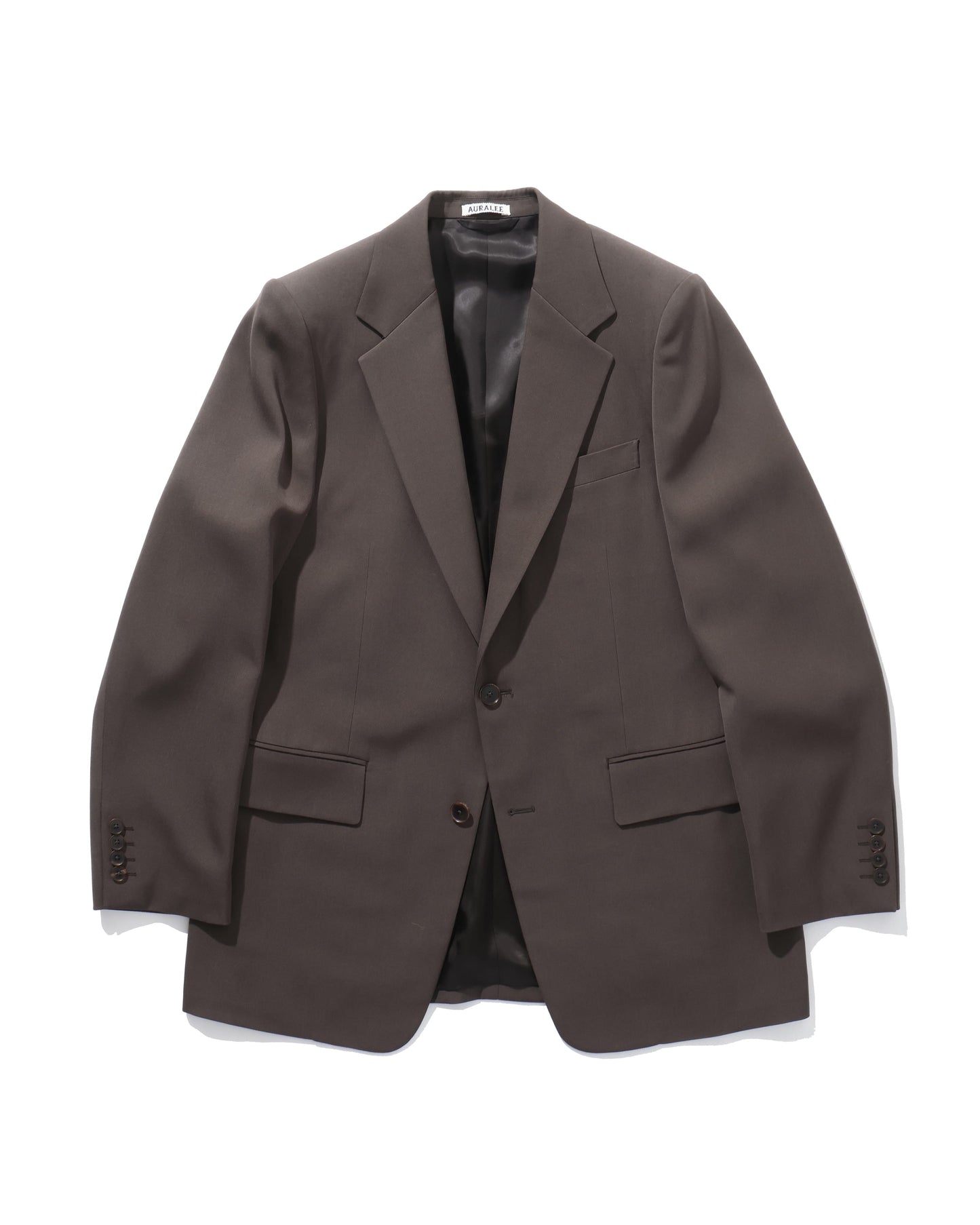 LIGHT WOOL MAX GABARDINE JACKET DARK BROWN