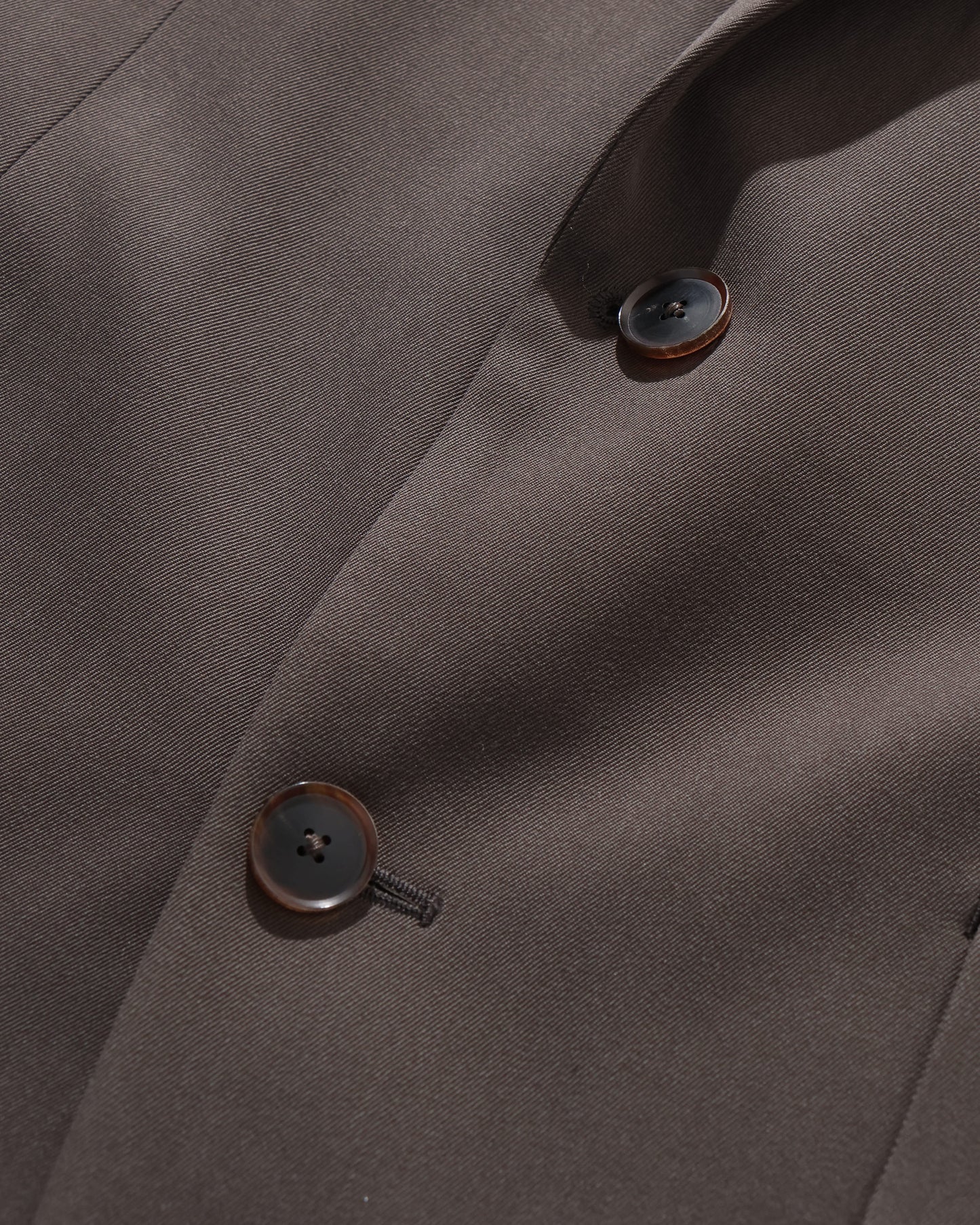 LIGHT WOOL MAX GABARDINE JACKET DARK BROWN