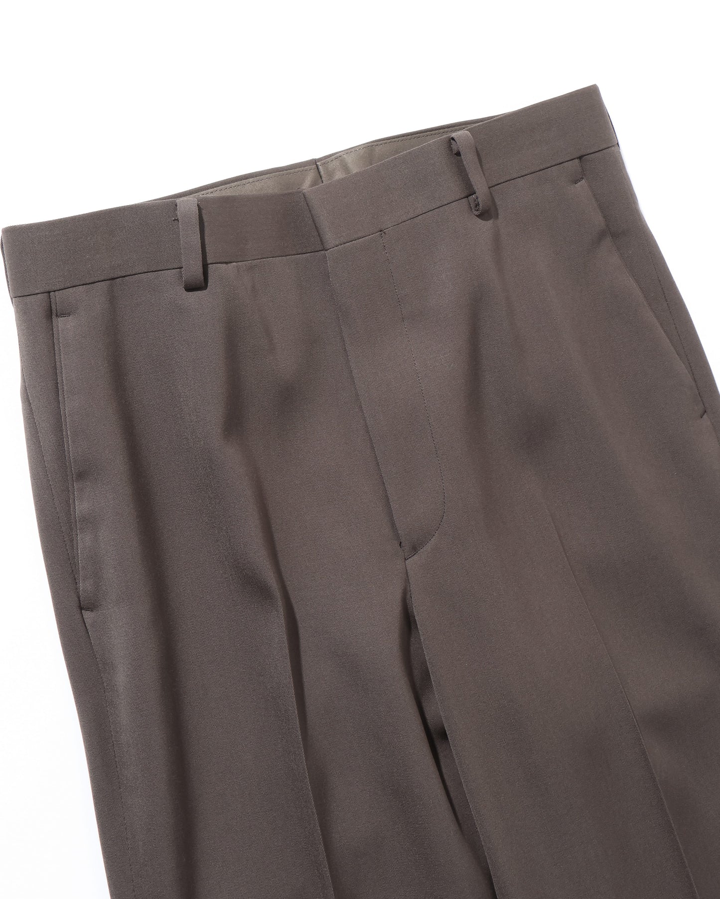 LIGHT WOOL MAX GABARDINE SLACKS DARK BROWN