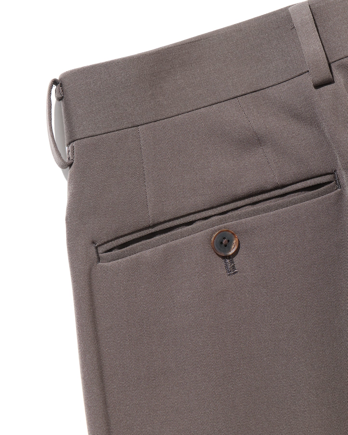 LIGHT WOOL MAX GABARDINE SLACKS DARK BROWN