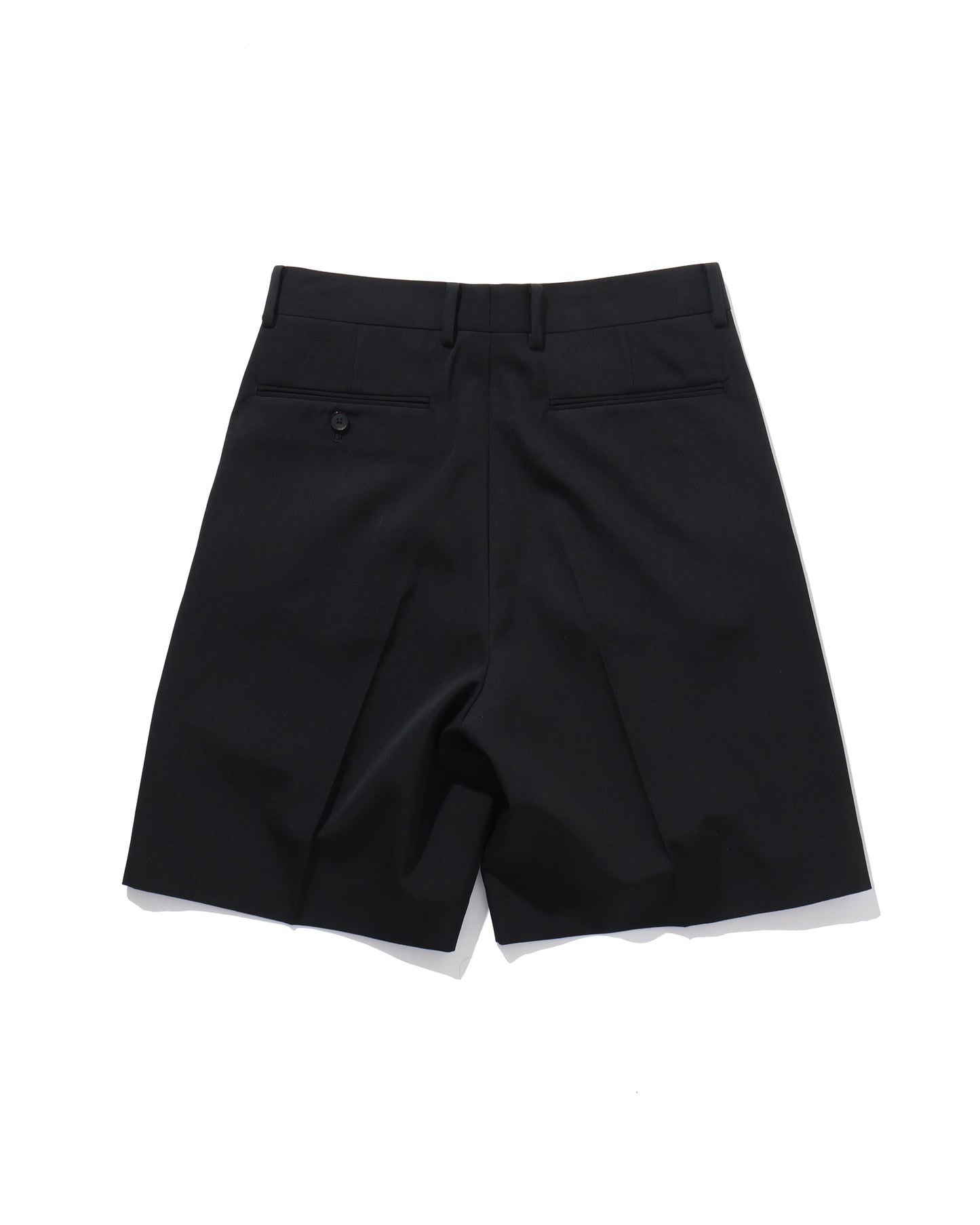 LIGHT WOOL MAX GABARDINE SHORTS TOP BLACK