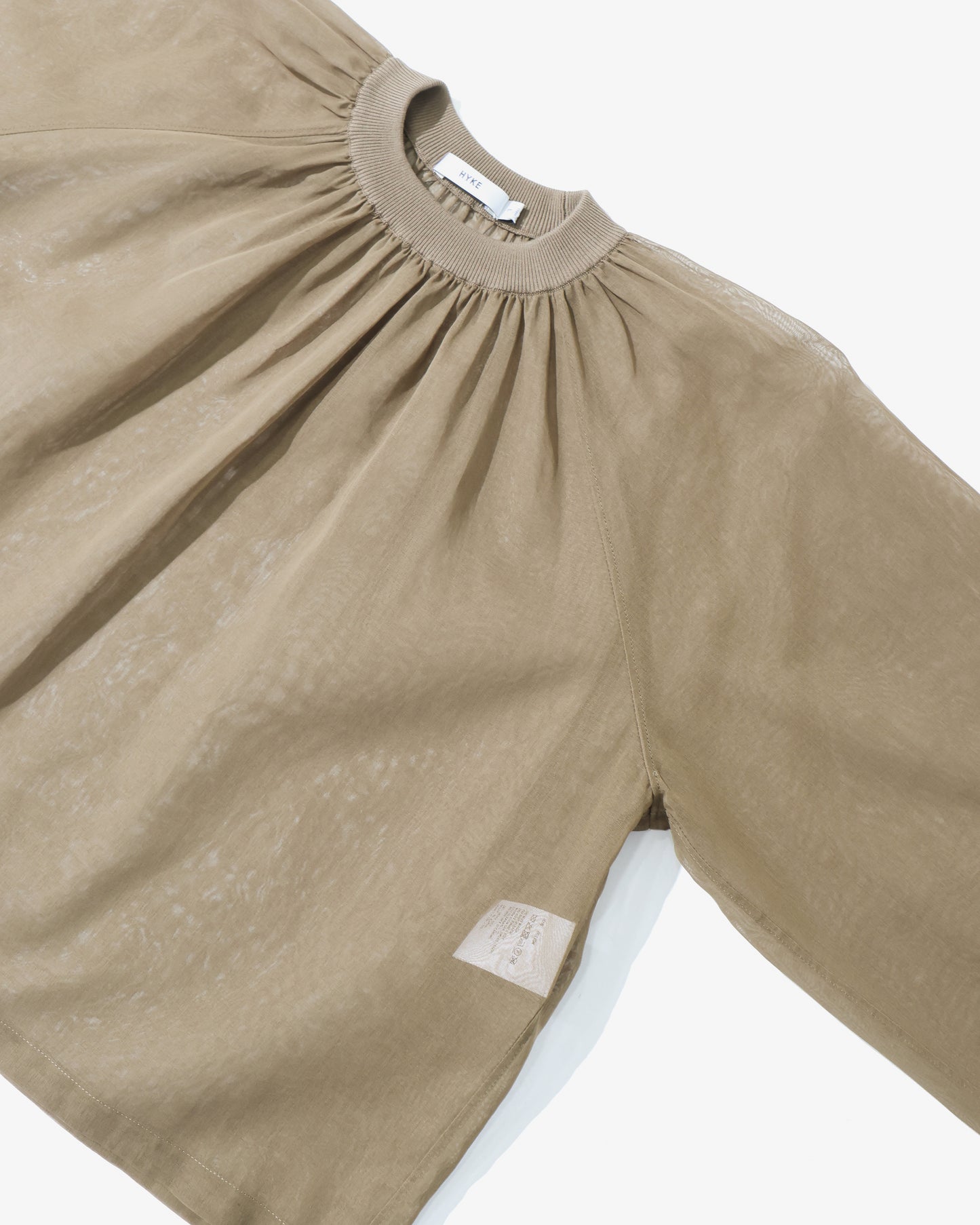 COTTON VOILE SHIRRED BLOUSE 15267