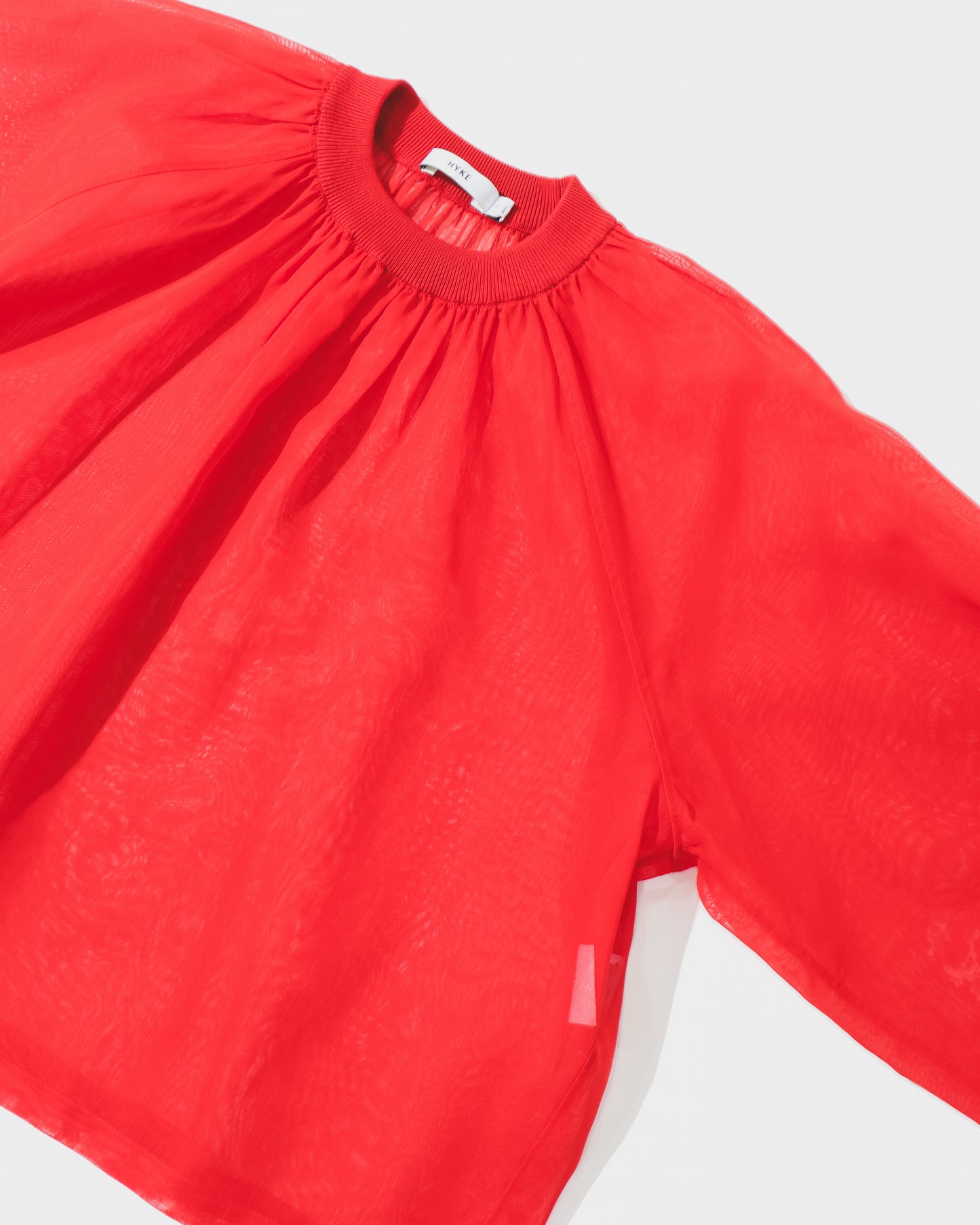 COTTON VOILE SHIRRED BLOUSE 15267