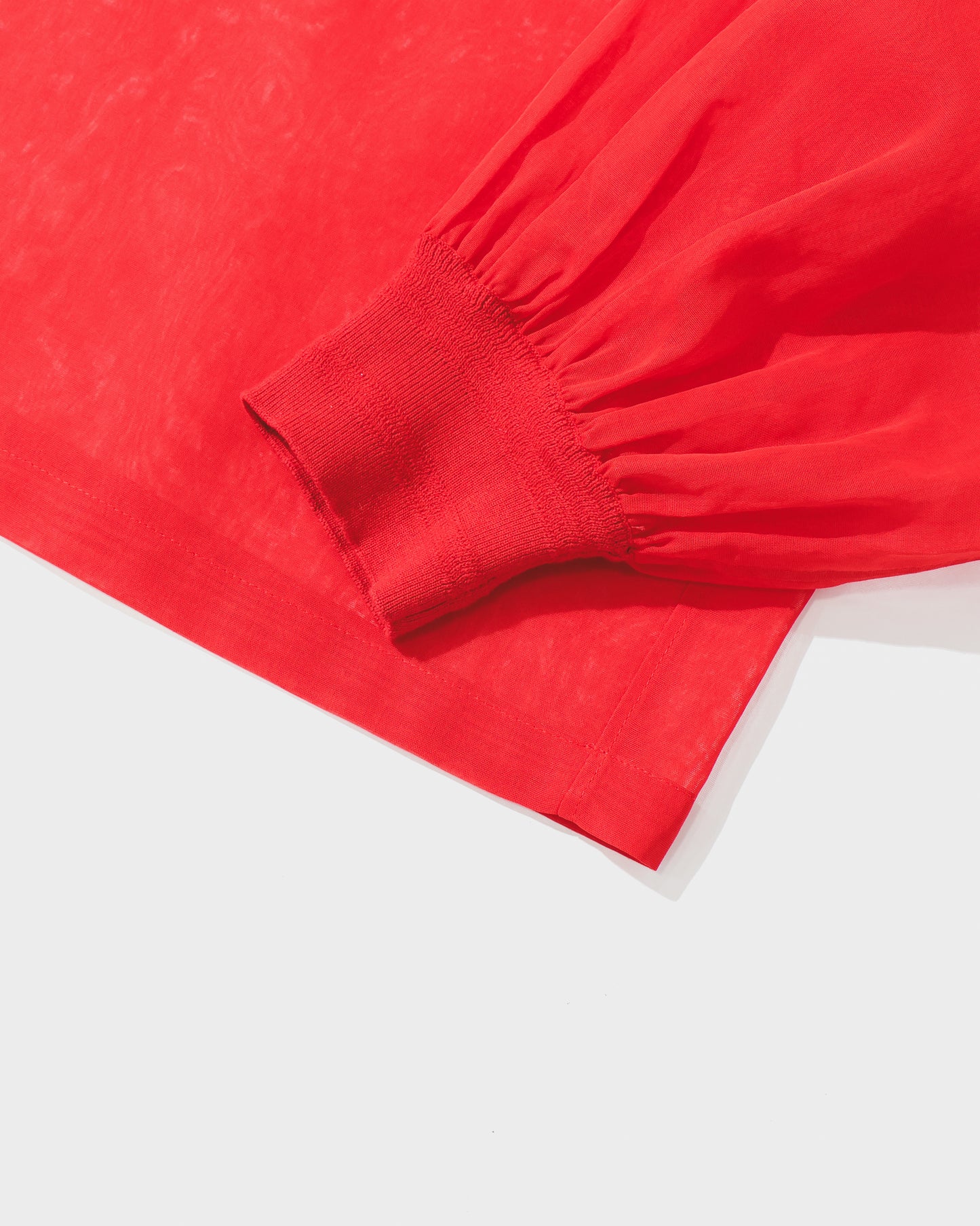 COTTON VOILE SHIRRED BLOUSE 15267