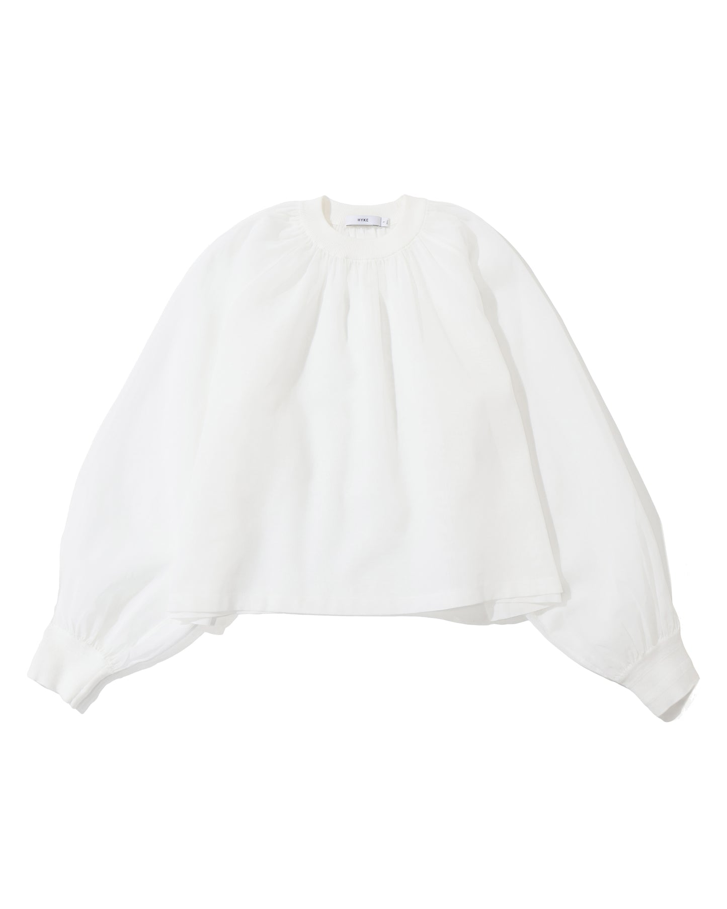 COTTON VOILE SHIRRED BLOUSE 15267