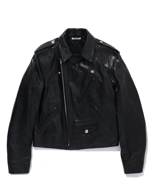 LAMB LEATHER RIDERS JACKET BLACK