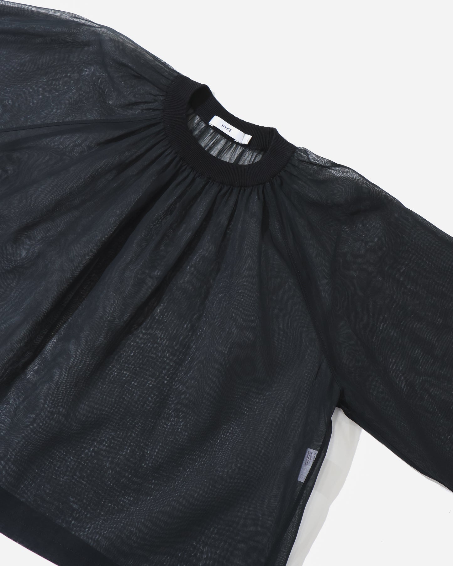 COTTON VOILE SHIRRED BLOUSE 15267