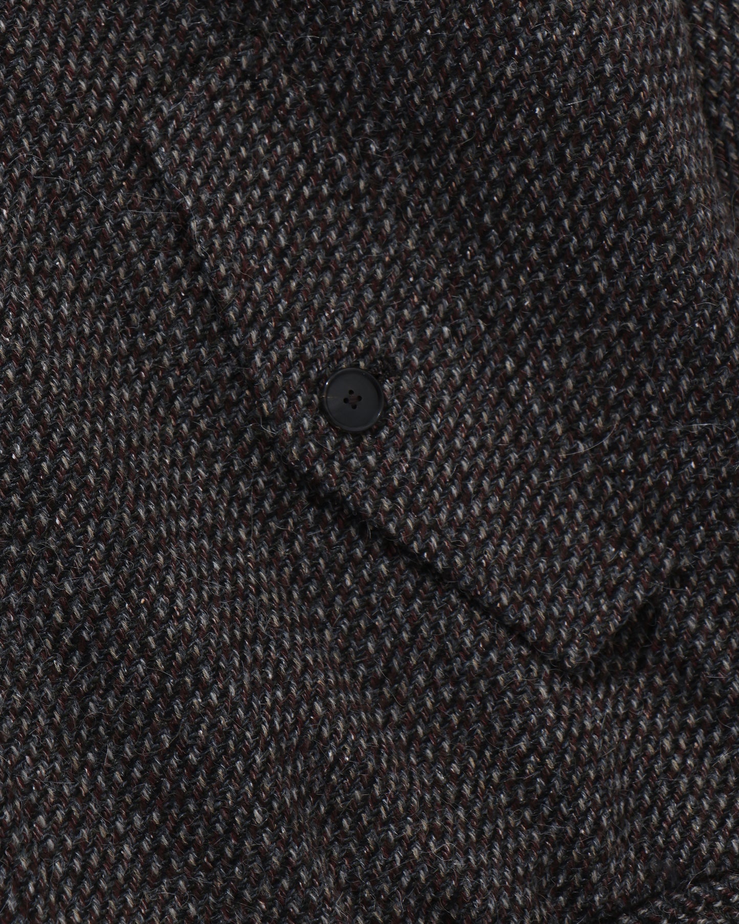 ALPACA WOOL SILK TWEED ZIP BLOUSON GRAY BROWN HAIRLINE