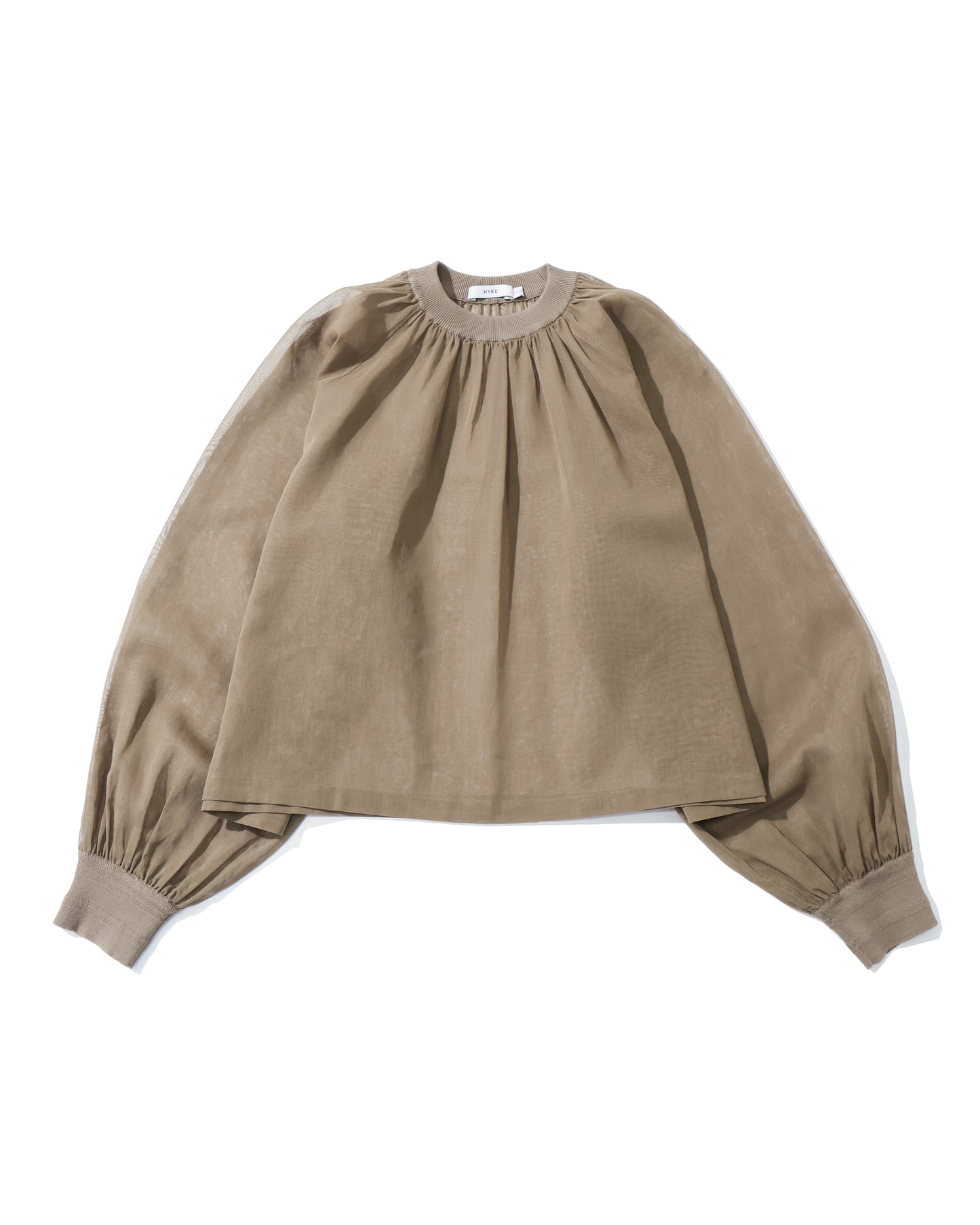 COTTON VOILE SHIRRED BLOUSE 15267
