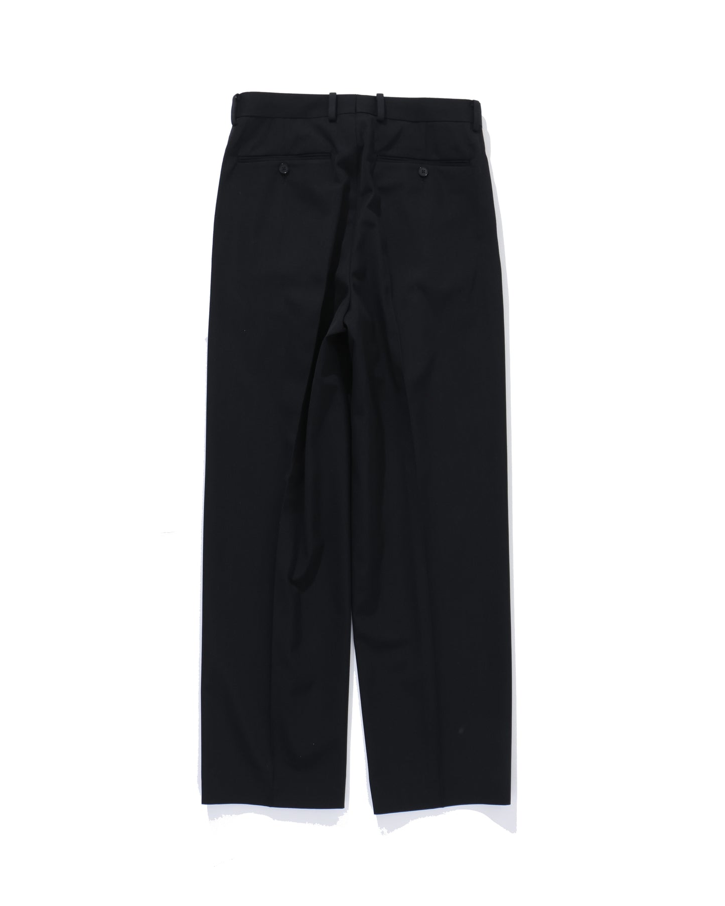 LIGHT WOOL MAX GABARDINE TWO-TUCK SLACKS TOP BLACK
