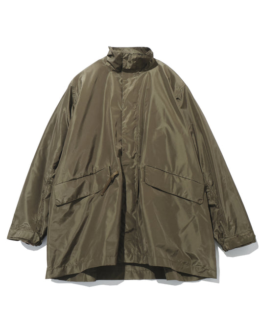 Silk Poly Mil Coat  OLIVE