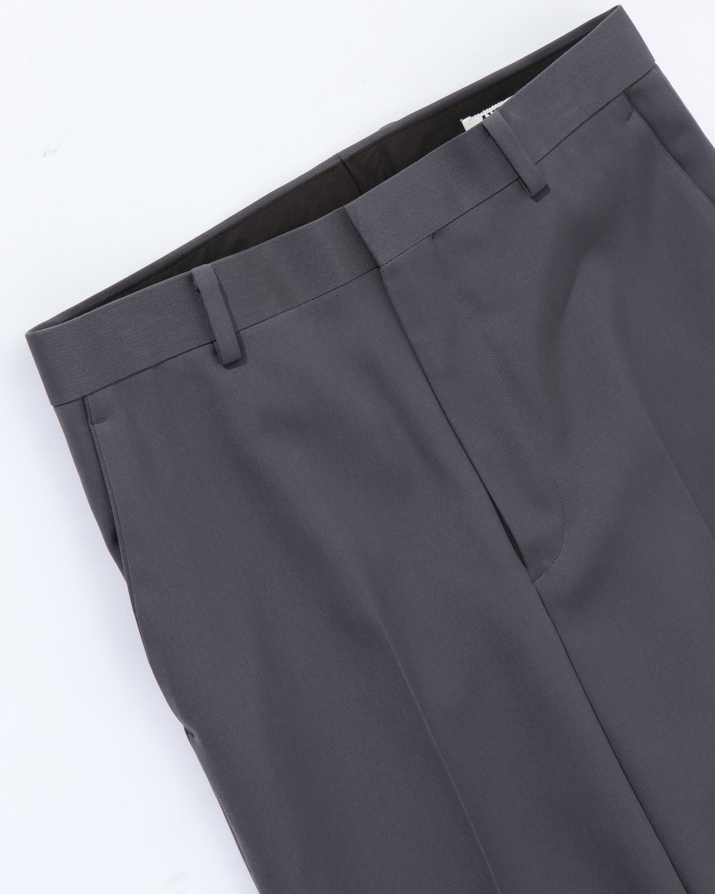 LIGHT WOOL MAX GABARDINE SLACKS DARK GRAY