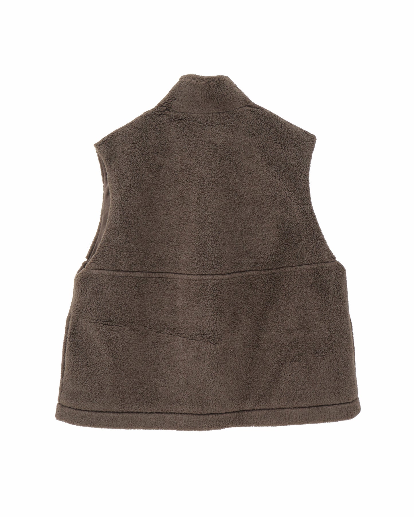 high-neck boa vest