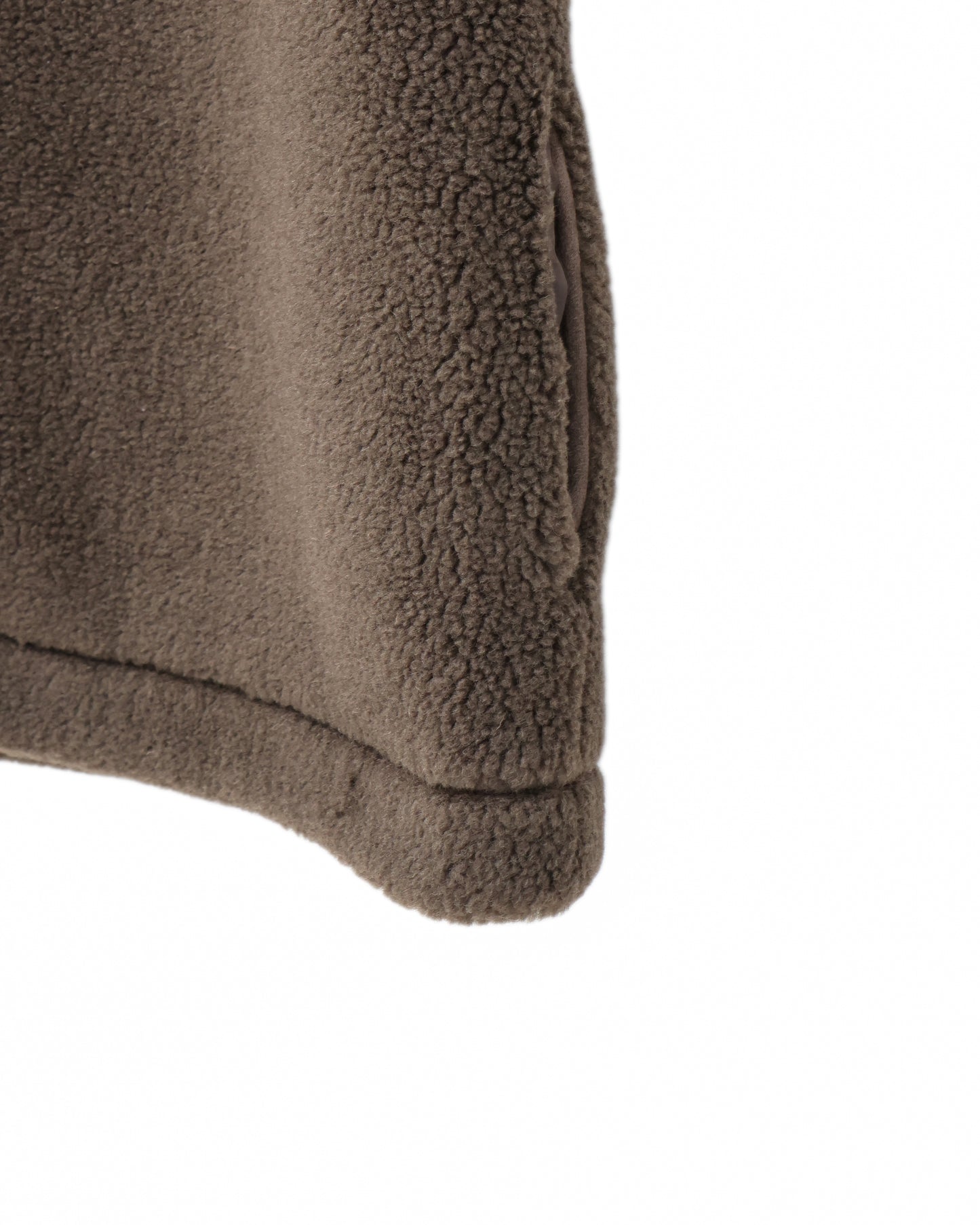 high-neck boa vest