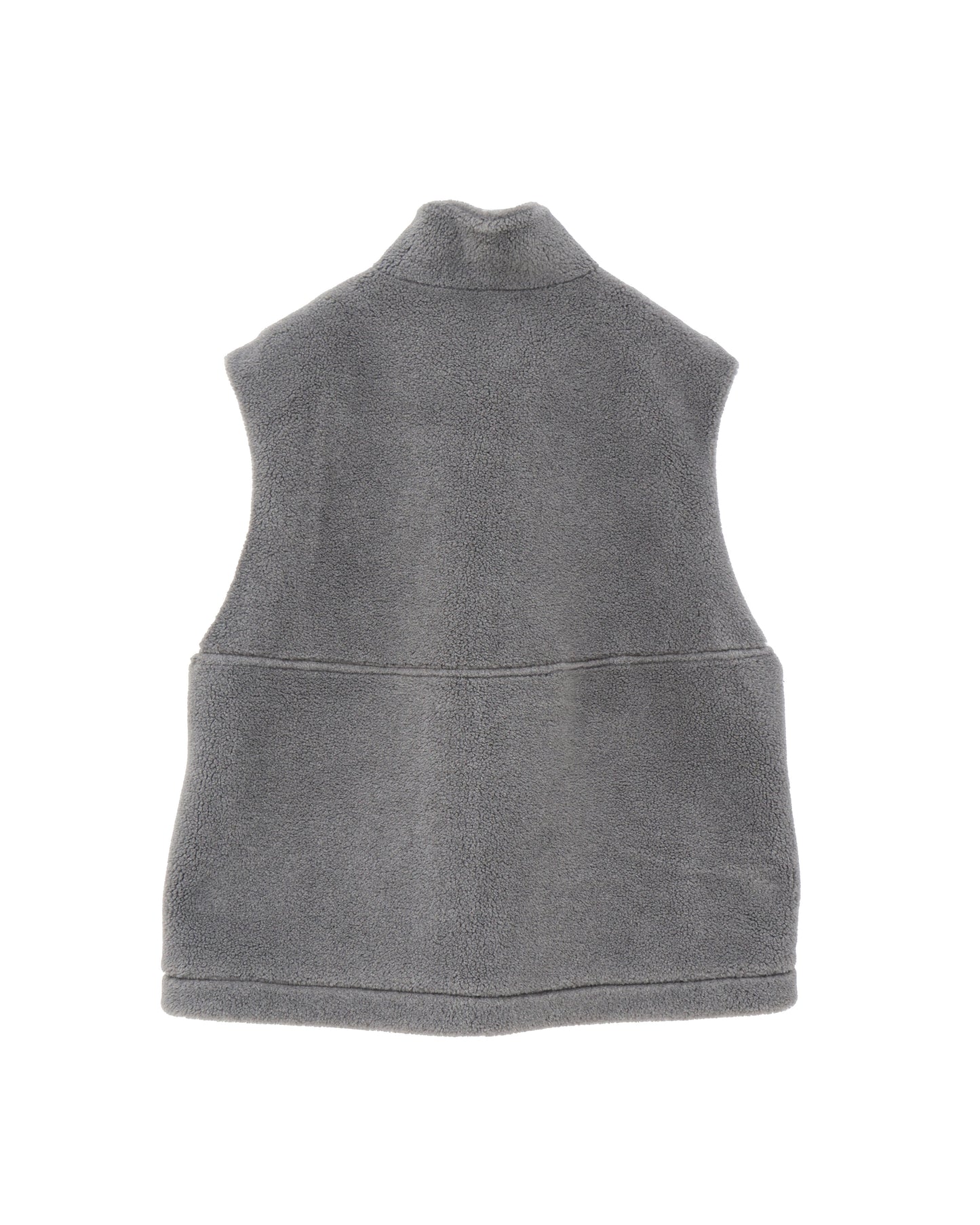 high-neck boa vest