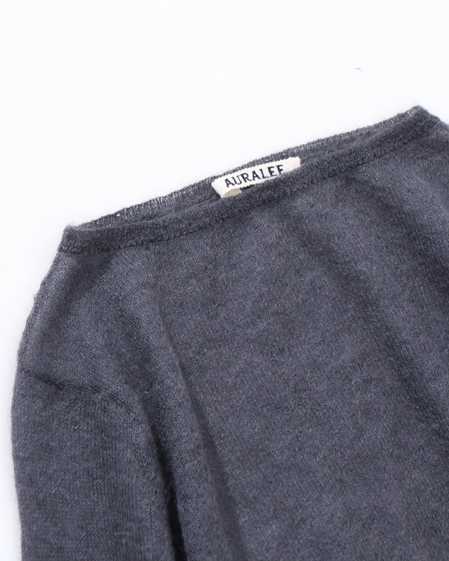 KID MOHAIR SHEER KNIT BOAT-NECK P/O