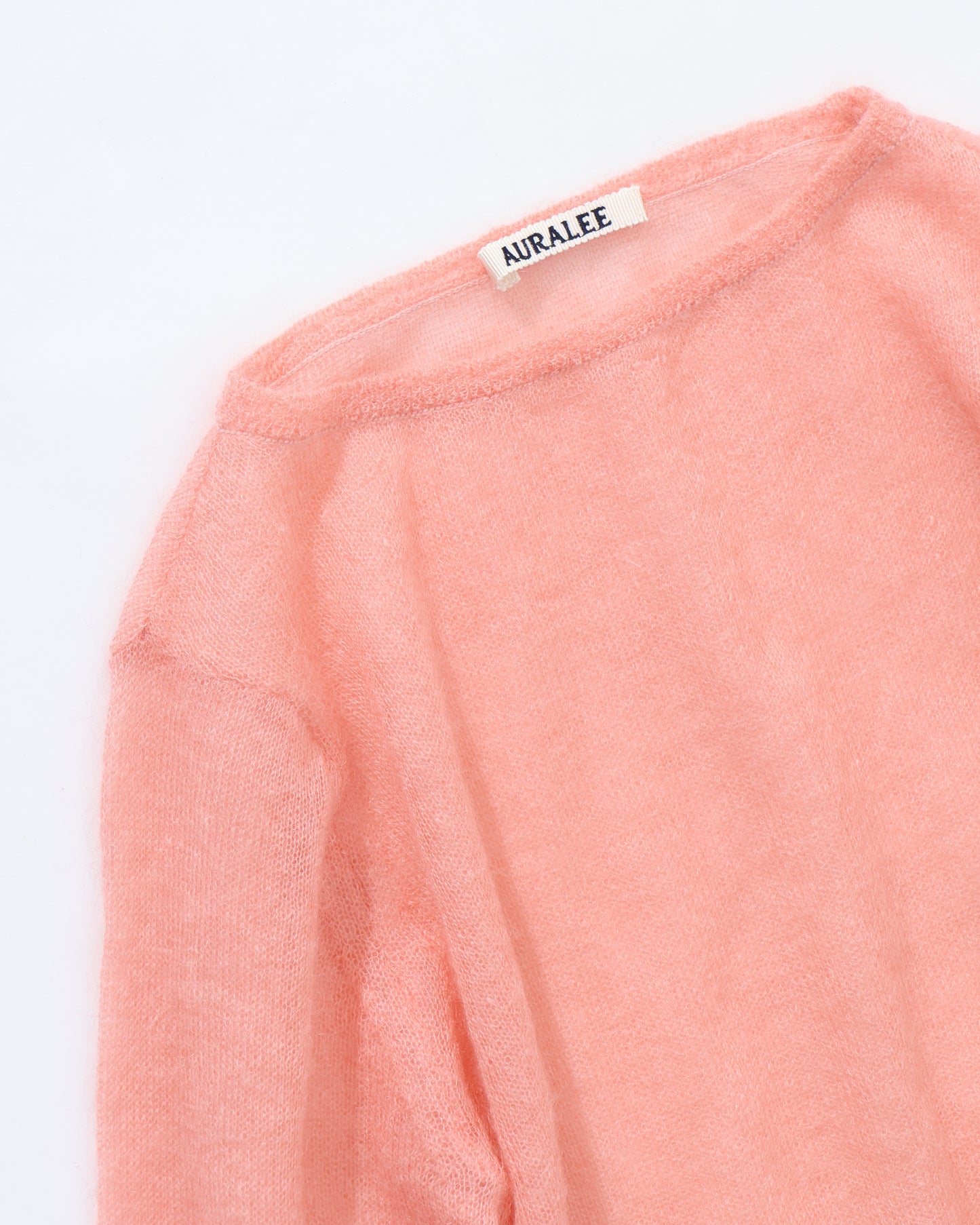 KID MOHAIR SHEER KNIT BOAT-NECK P/O