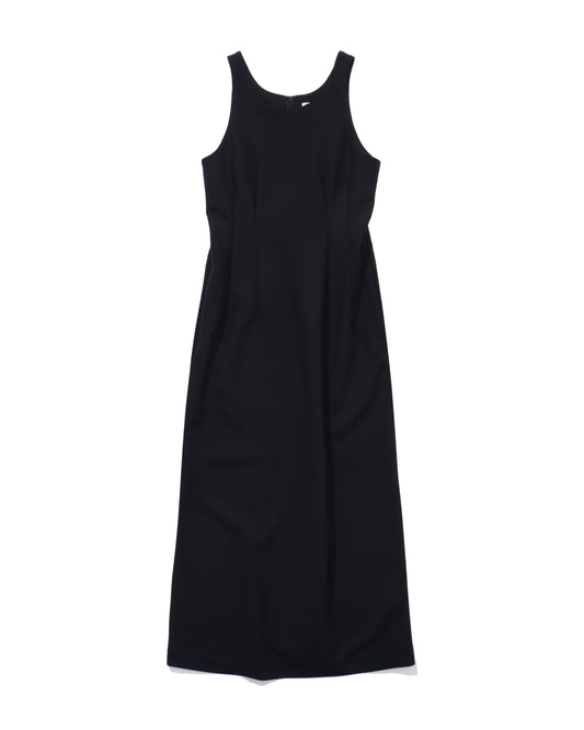 TENSE WOOL DOUBLE CLOTH SLEEVELESS DRESS