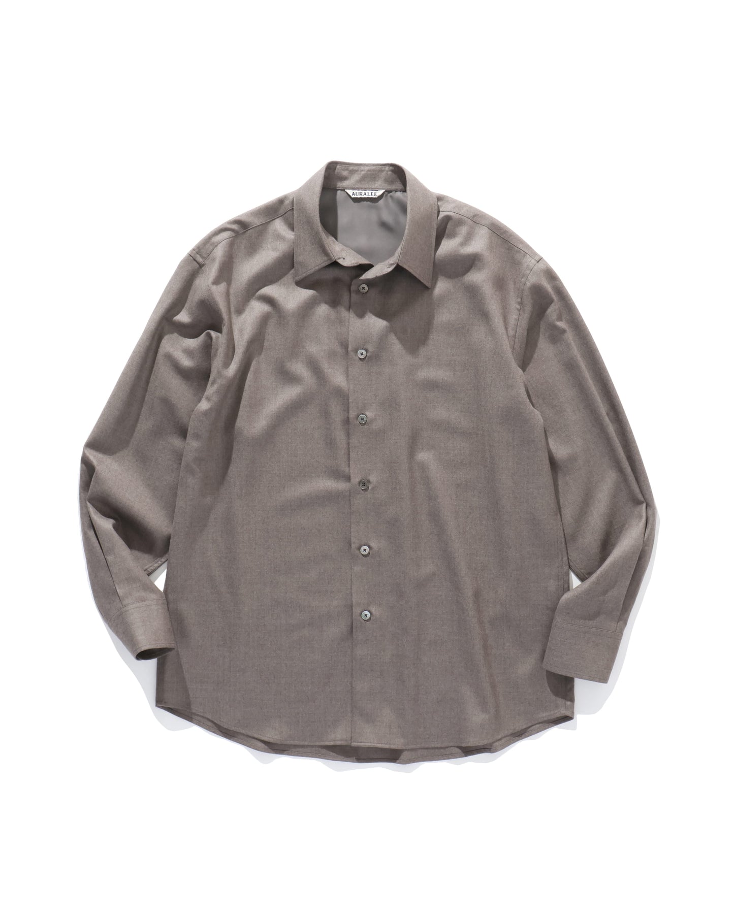 SUPER LIGHT WOOL SHIRT TOP BROWN