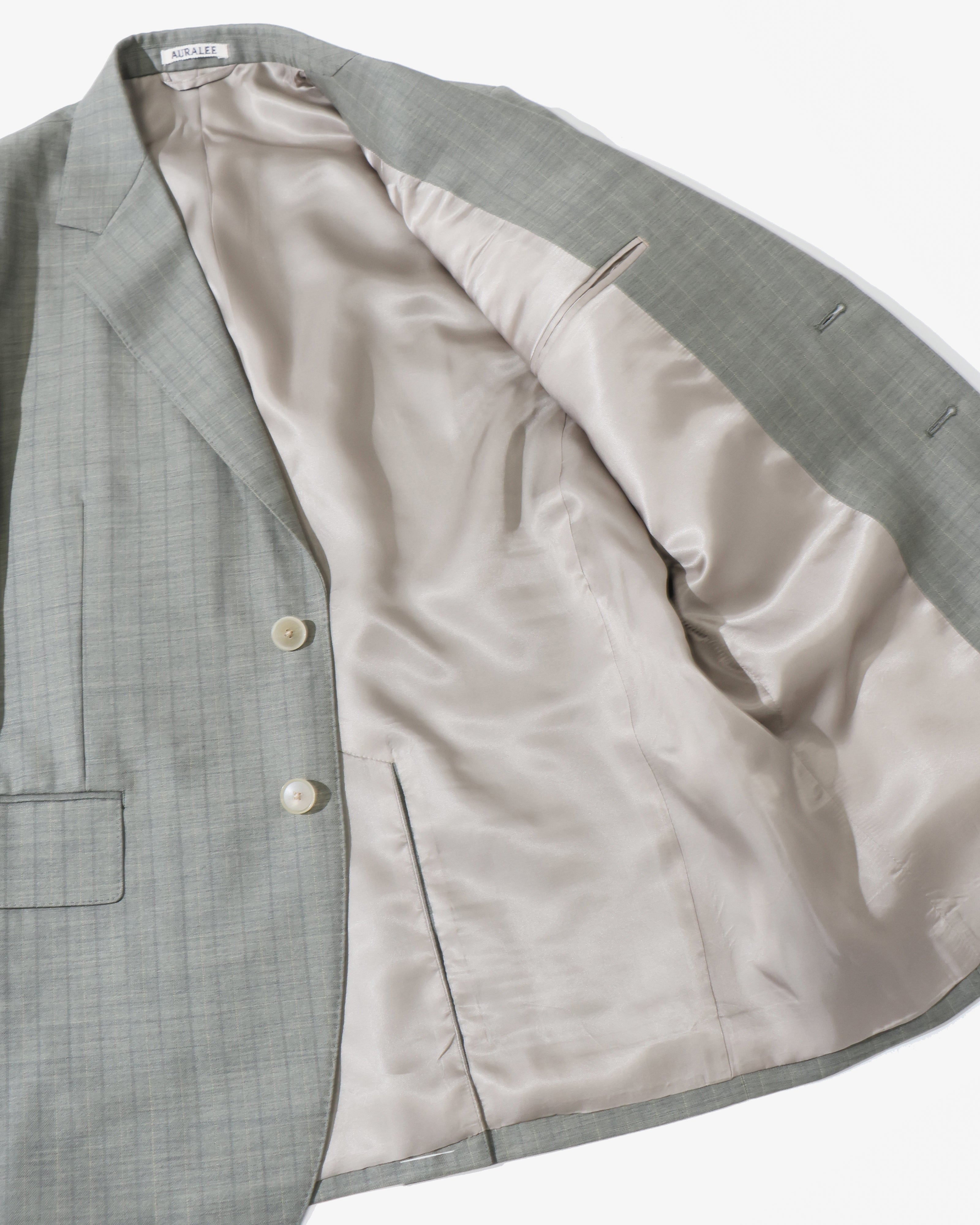 BLUEFACED WOOL JACKET KHAKI GRAY STRIPE – TIME AFTER TIME