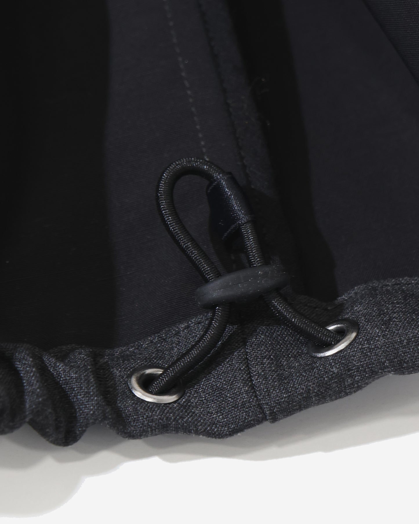 BONDED TROPICAL WOOL ZIP BLOUSON TOP CHARCOAL