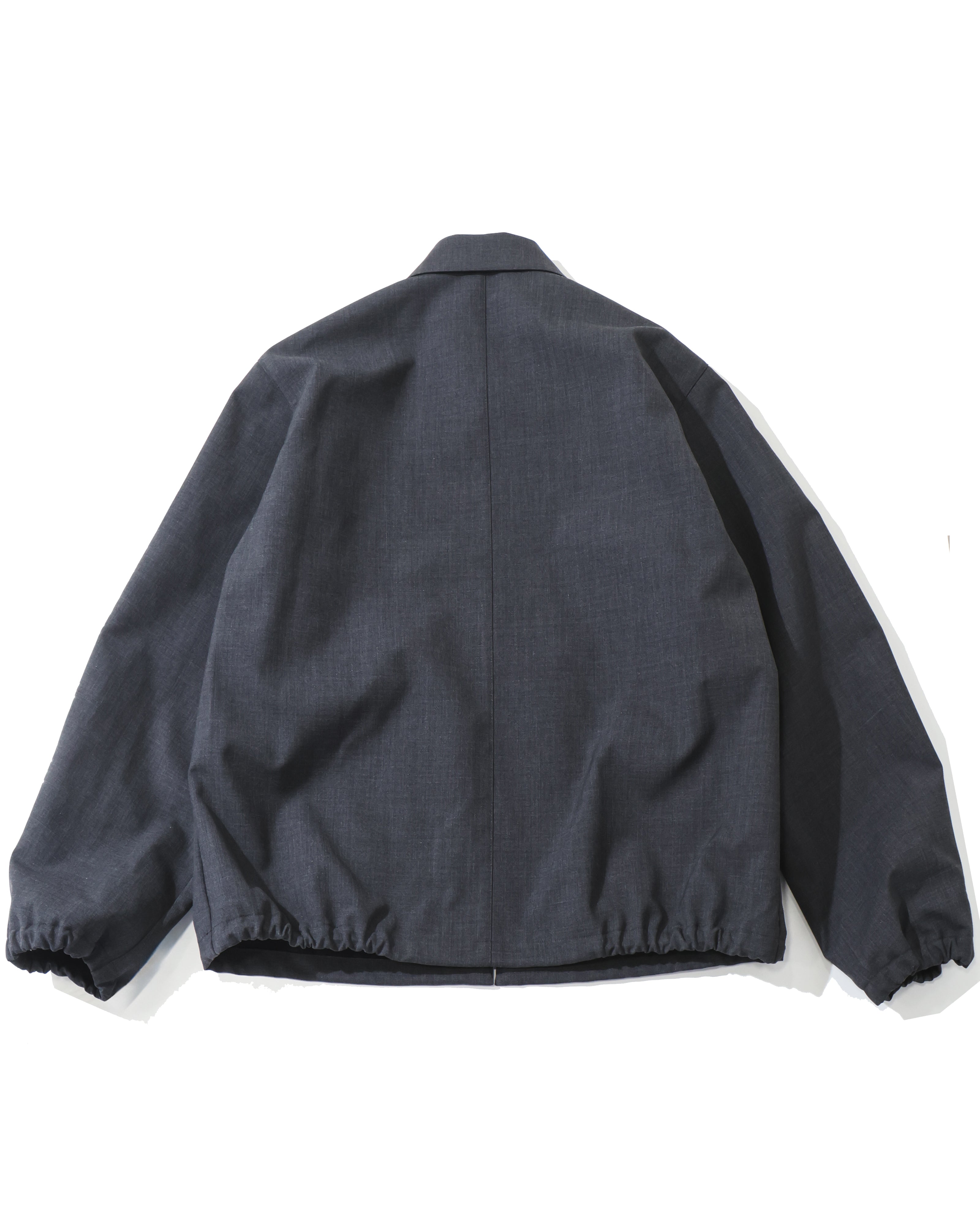 BONDED TROPICAL WOOL ZIP BLOUSON TOP CHARCOAL – TIME AFTER TIME