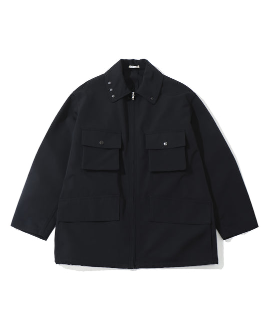 WOOL MAX CANVAS BLOUSON BLACK