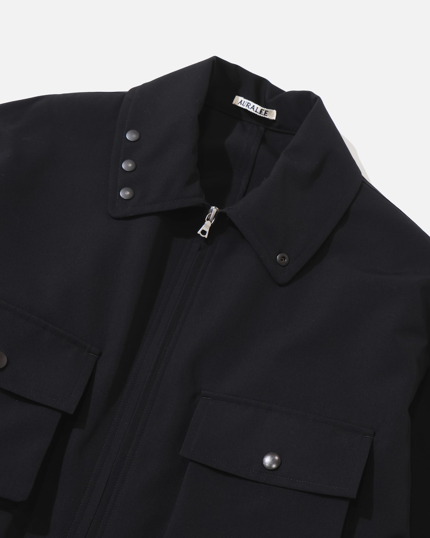 WOOL MAX CANVAS BLOUSON BLACK