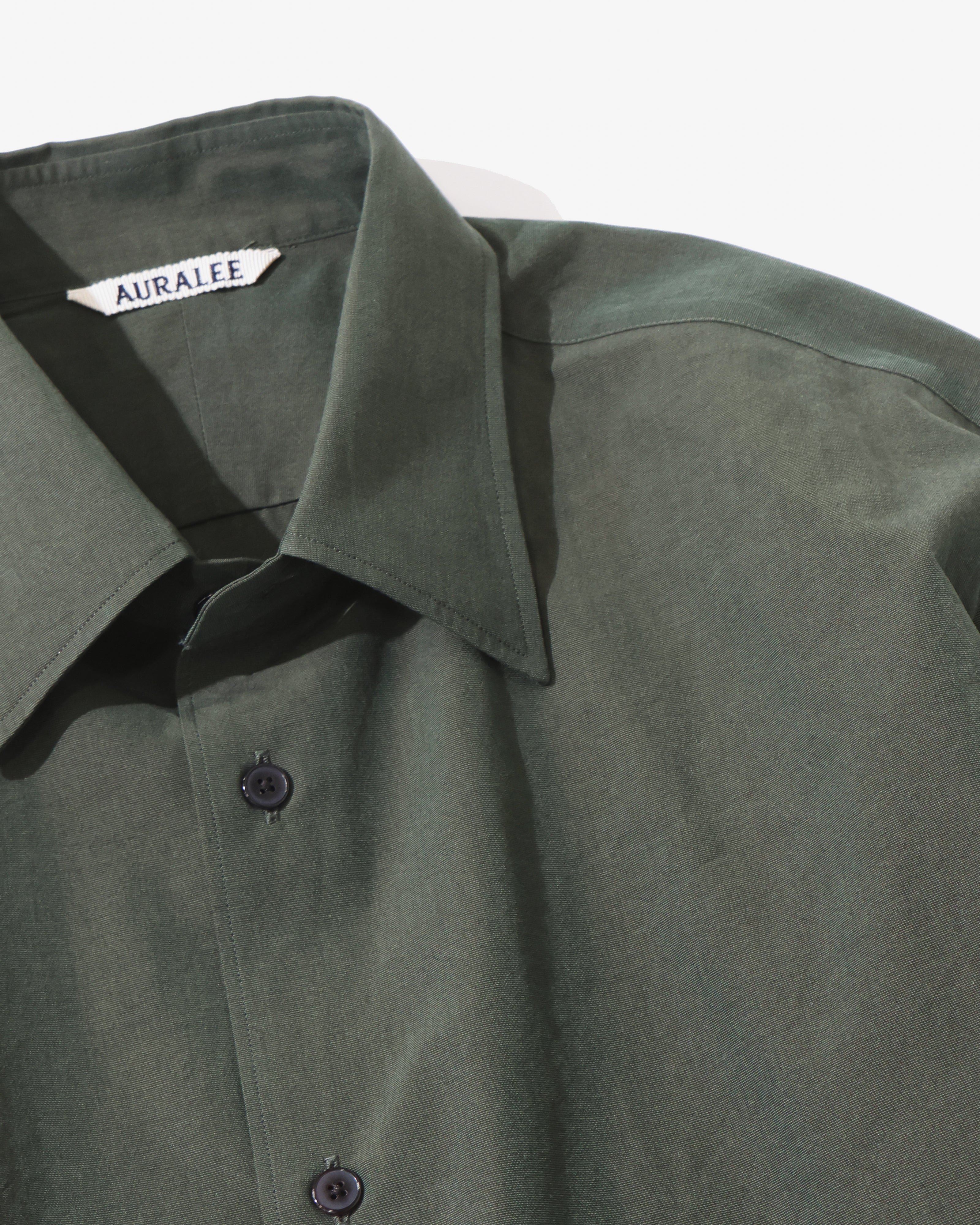 WASHED FINX WEATHER CHAMBRAY SHIRT DARK OLIVE – TIME AFTER TIME